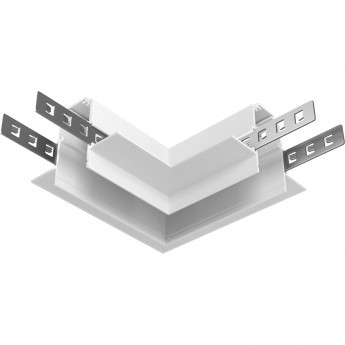 Коннектор угловой 90° MAYTONI EXILITY TRACL034-42W-R встраиваемый под ГКЛ 9,5мм, белый Коннектор угловой 90° MAYTONI EXILITY TRACL034-42W-R встраиваемый под ГКЛ 9,5мм, белый